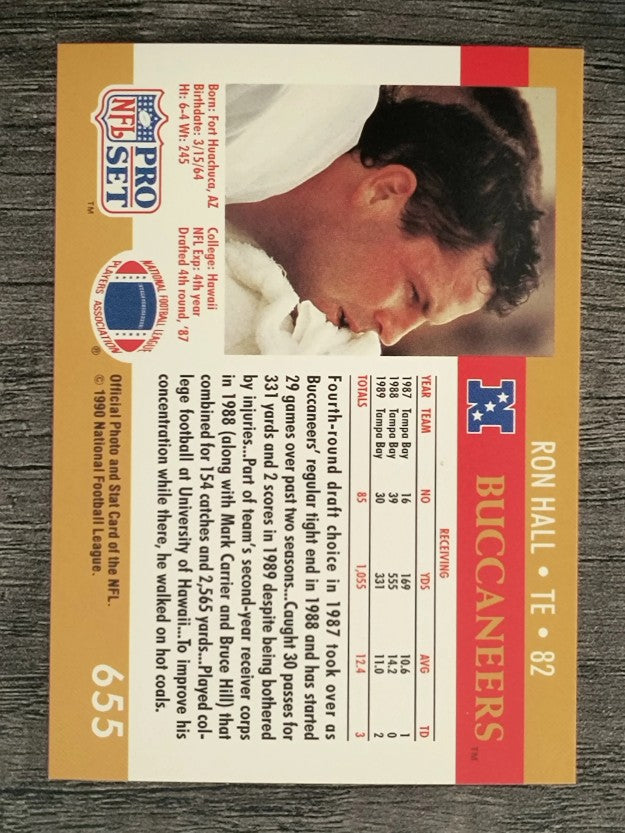 1990 Pro Set #655 Ron Hall