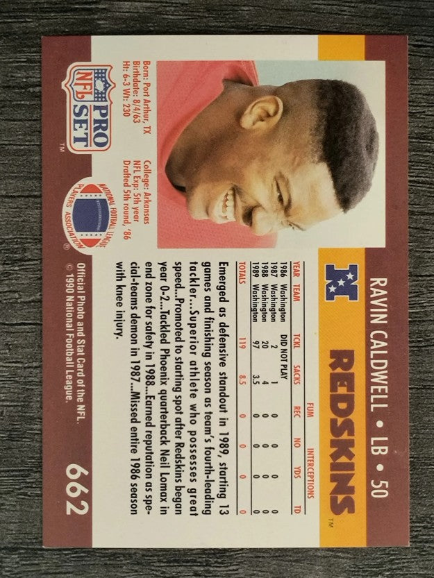 1990 Pro Set #662 Ravin Caldwell
