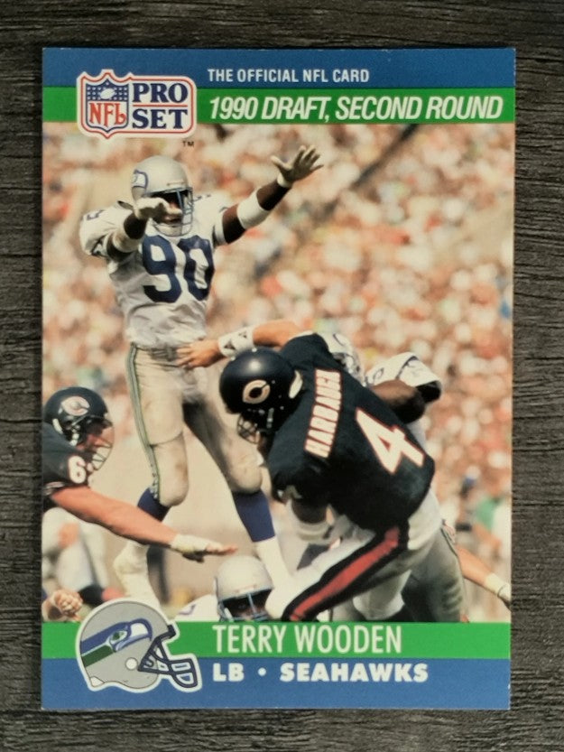1990 Pro Set #698B Terry Wooden RC COR/Number on back is 90
