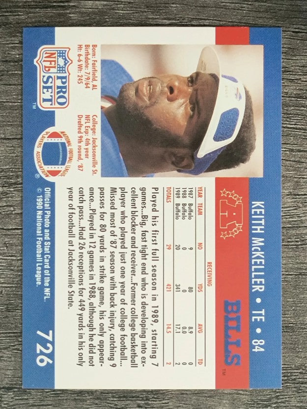1990 Pro Set #726 Keith McKeller RC