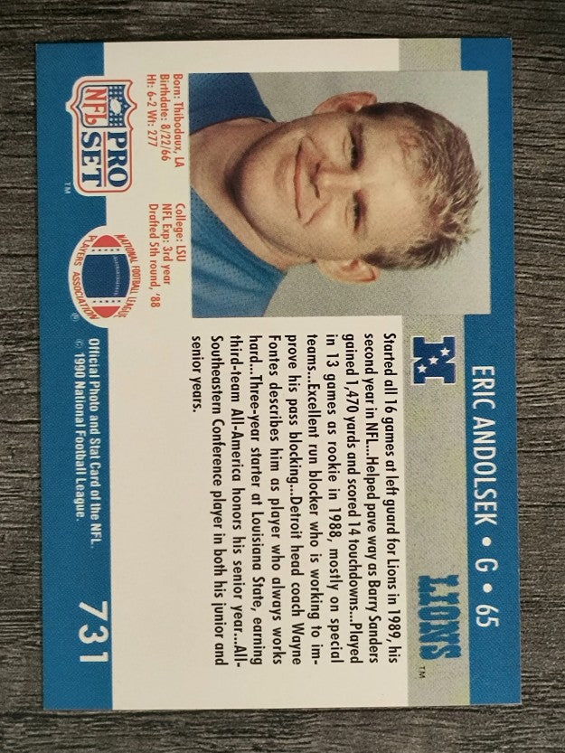 1990 Pro Set #731 Eric Andolsek RC