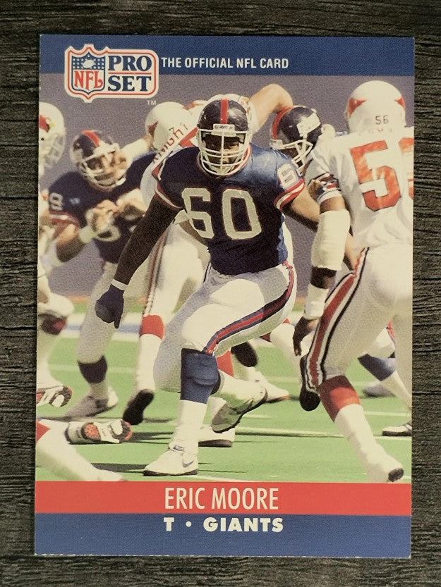 1990 Pro Set #744A Eric Moore/No Pro Set Prospect on front of card