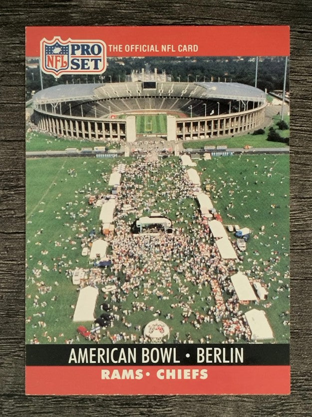 1990 Pro Set #782 American Bowl: Berlin/Rams vs. Chiefs