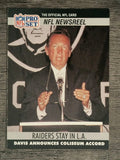 1990 Pro Set #786 Al Davis NEWS/Raiders Stay in LA RC