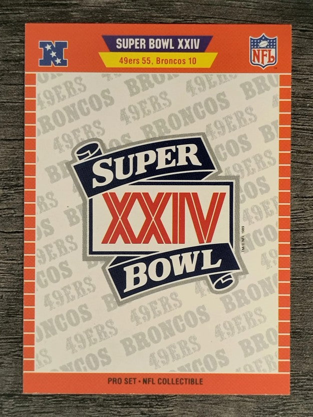 1990 Pro Set #NNO Super Bowl XXIV Logo
