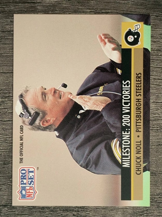 1991 Pro Set #23 Chuck Noll ML/200 Victories