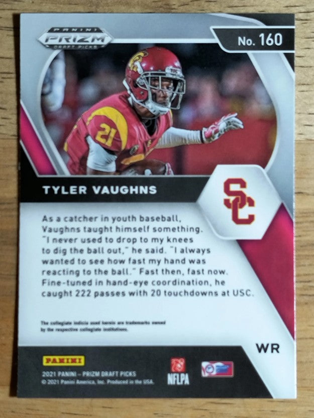 2021 Panini Prizm Draft Picks #160 Tyler Vaughns RC