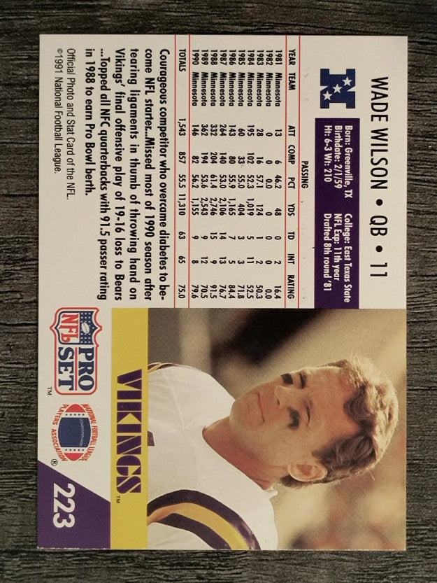 1991 Pro Set #223 Wade Wilson