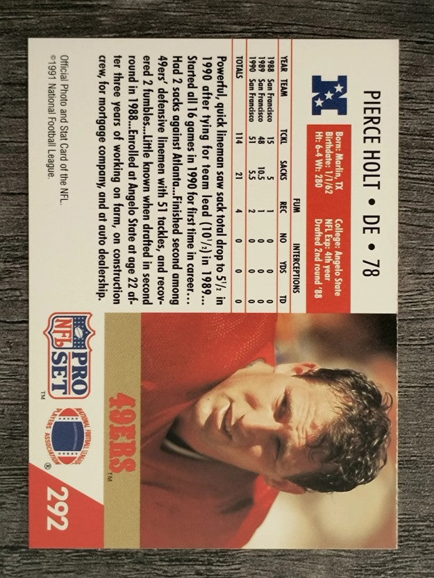 1991 Pro Set #292 Pierce Holt