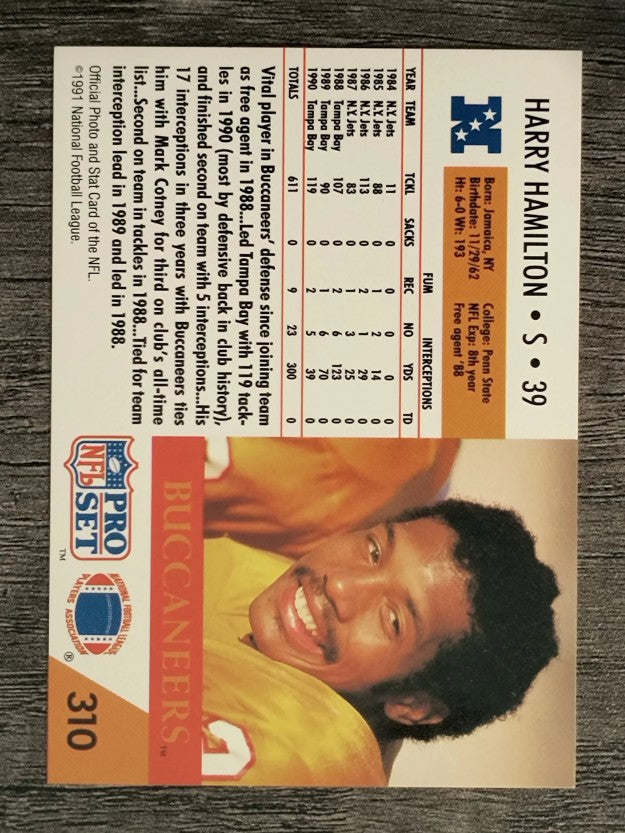 1991 Pro Set #310 Harry Hamilton