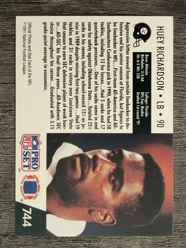 1991 Pro Set #744 Huey Richardson RC