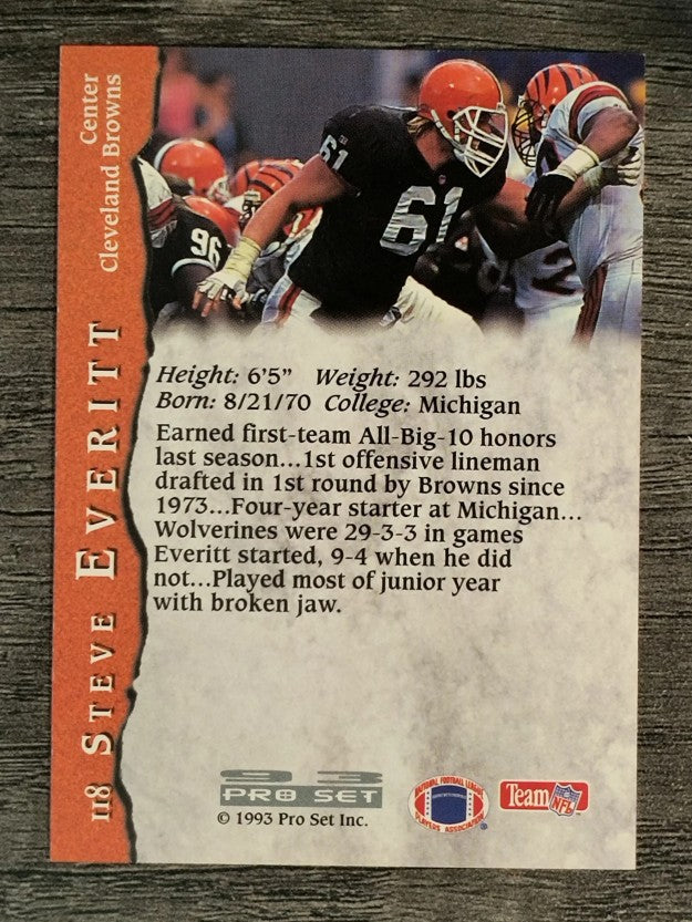 1993 Pro Set #118 Steve Everitt RC
