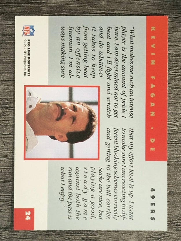 1991 Pro Line Portraits #24 Kevin Fagan