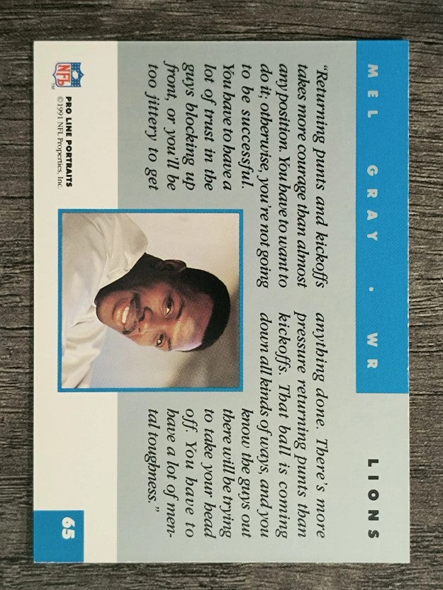 1991 Pro Line Portraits #65 Mel Gray