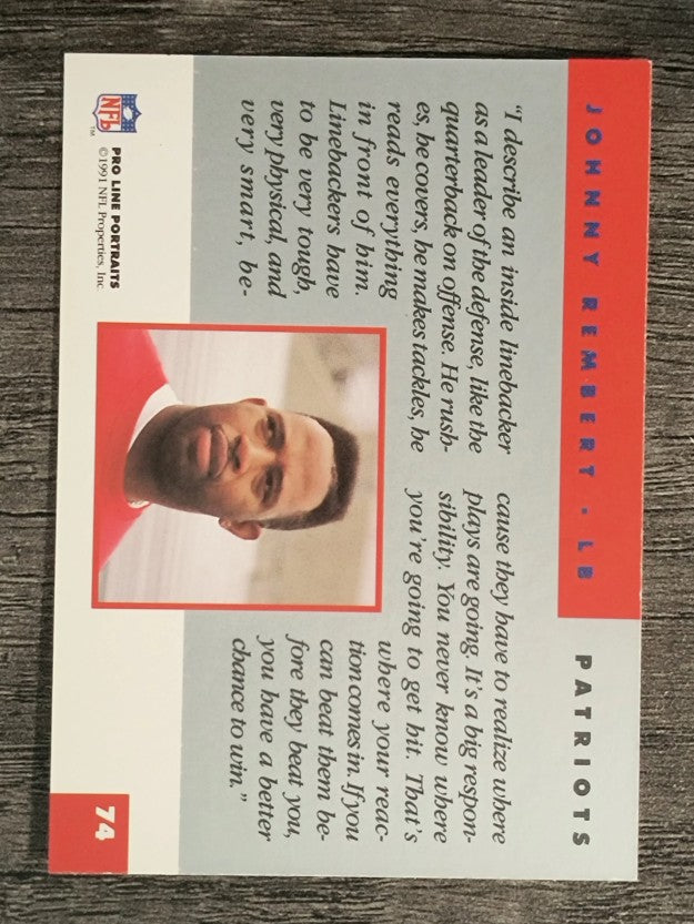 1991 Pro Line Portraits #74 Johnny Rembert