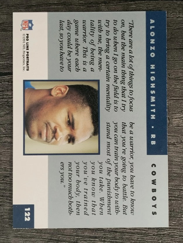 1991 Pro Line Portraits #122 Alonzo Highsmith