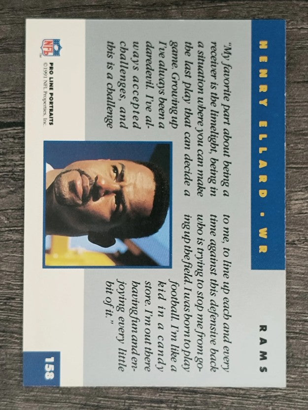 1991 Pro Line Portraits #158 Henry Ellard