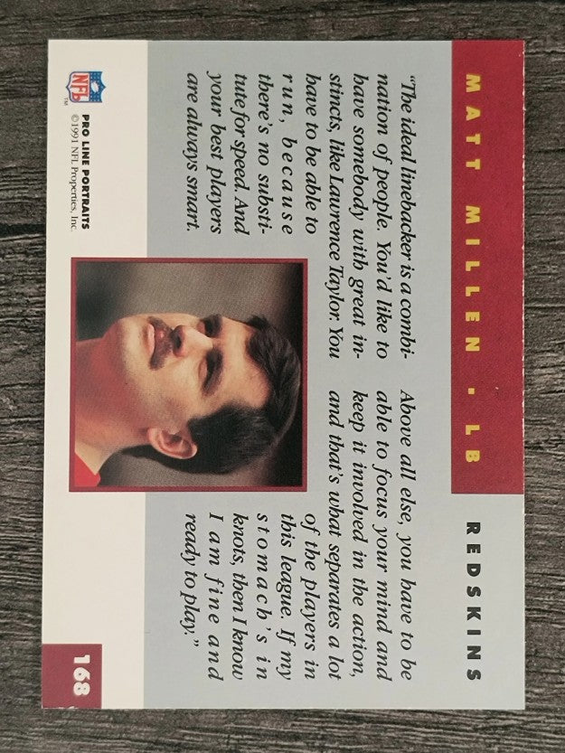 1991 Pro Line Portraits #168 Matt Millen