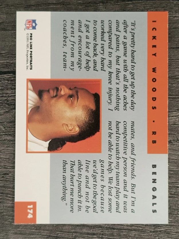 1991 Pro Line Portraits #174 Ickey Woods