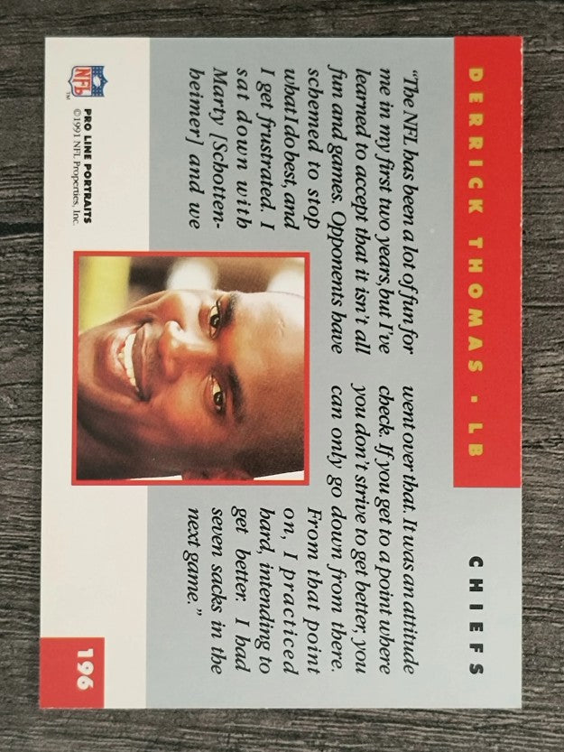 1991 Pro Line Portraits #196 Derrick Thomas