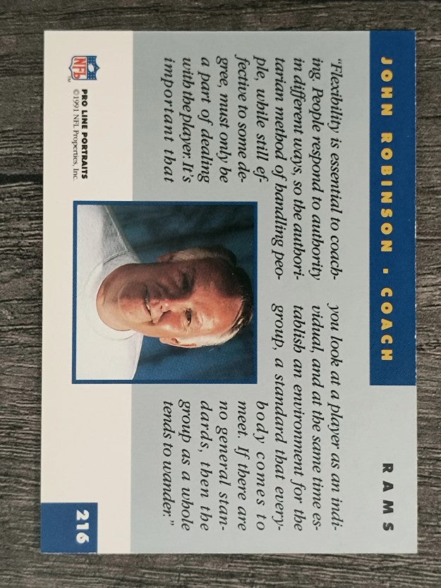 1991 Pro Line Portraits #216 John Robinson CO