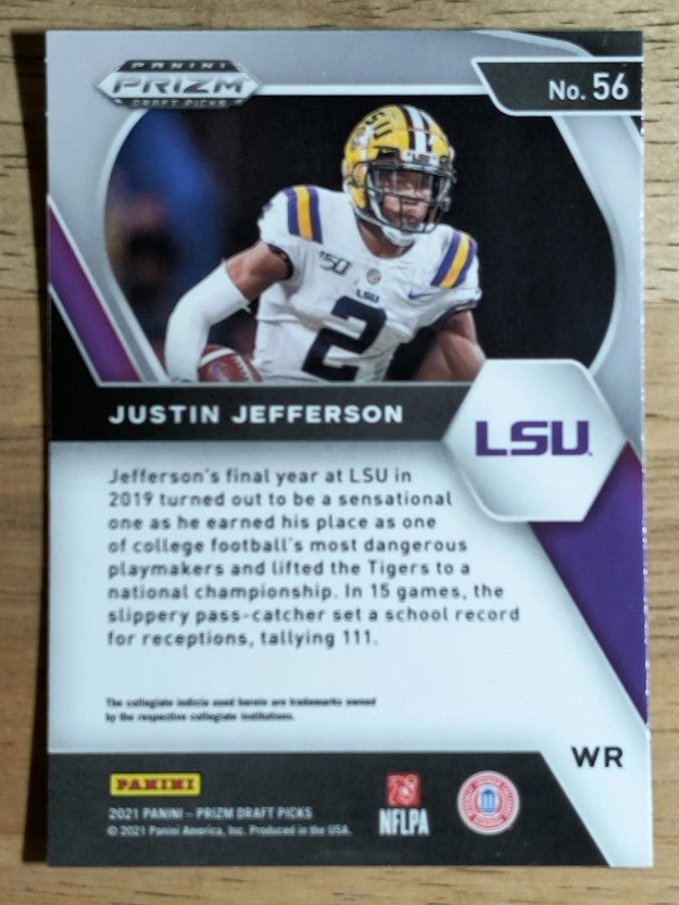 2021 Panini Prizm Draft Picks #56 Justin Jefferson