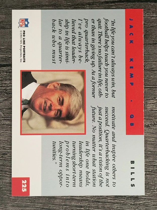 1991 Pro Line Portraits #225 Jack Kemp RET