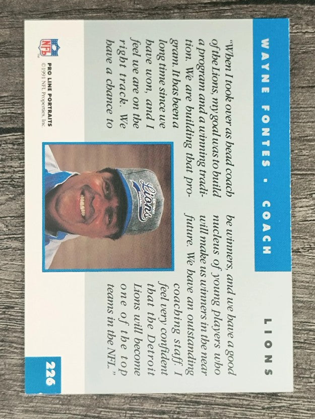 1991 Pro Line Portraits #226 Wayne Fontes CO