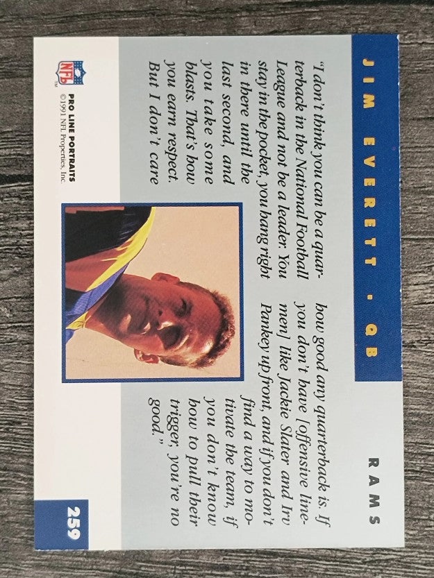1991 Pro Line Portraits #259 Jim Everett