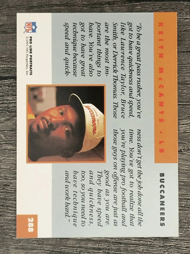 1991 Pro Line Portraits #288 Keith McCants