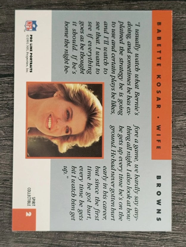 1991 Pro Line Portraits Wives #SC2 Babette Kosar