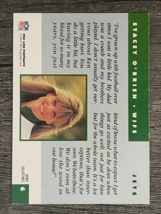 1991 Pro Line Portraits Wives #SC6 Stacey O'Brien