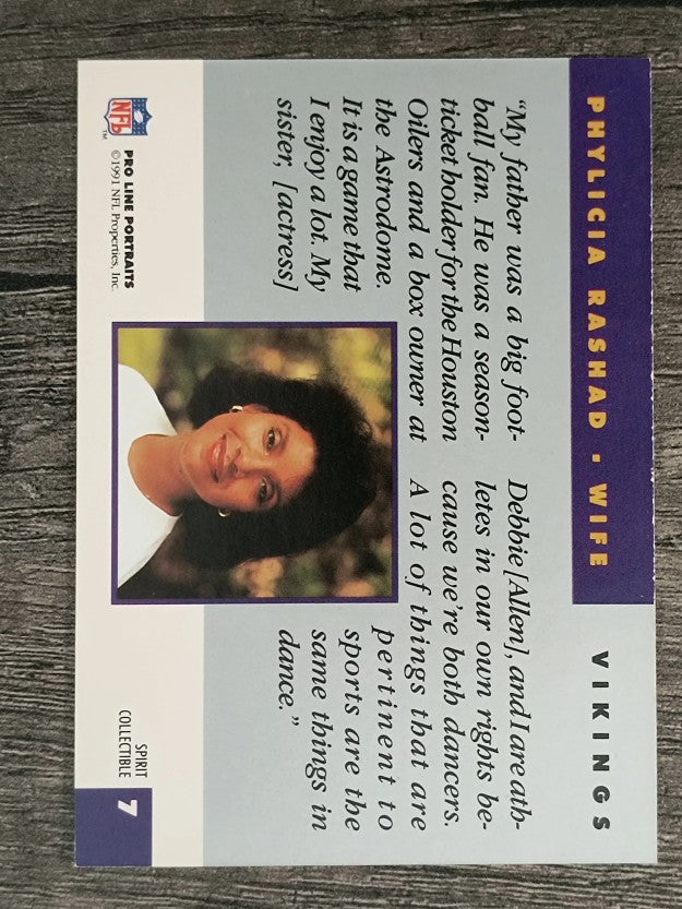 1991 Pro Line Portraits Wives #SC7 Phylicia Rashad