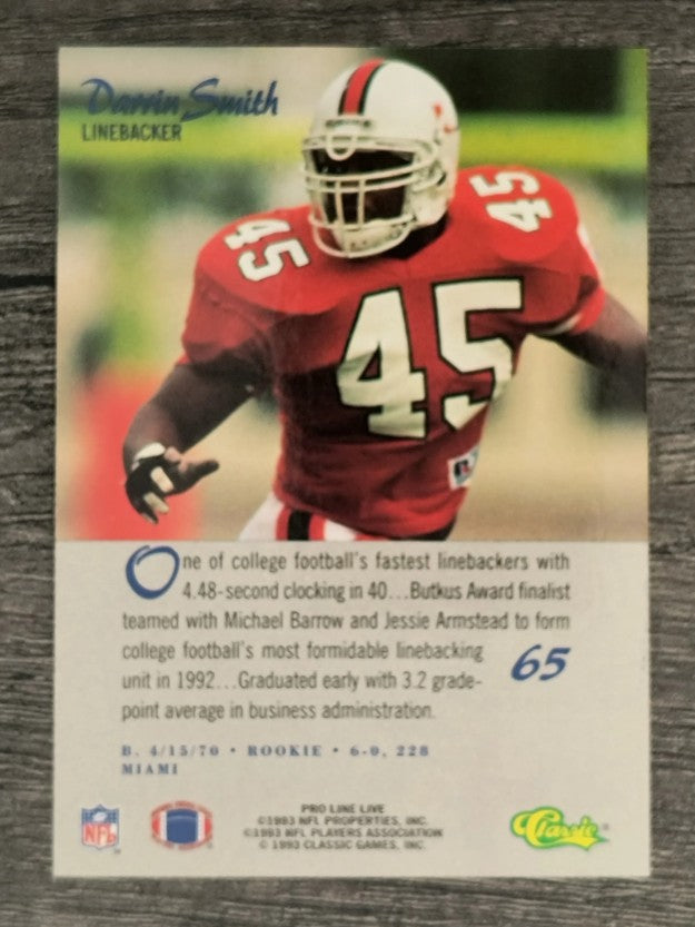 1993 Pro Line Live #65 Darrin Smith RC