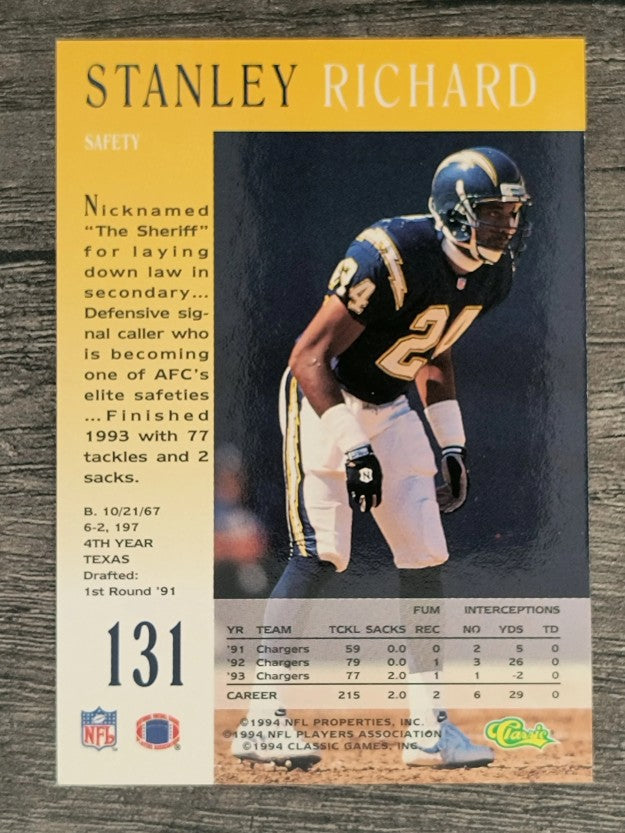 1994 Pro Line Live #131 Stanley Richard
