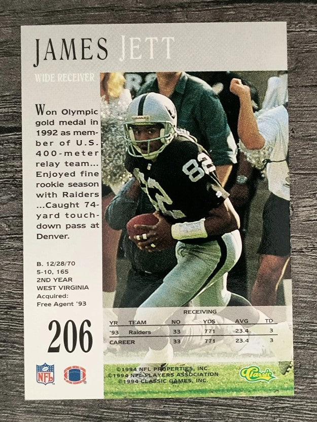 1994 Pro Line Live #206 James Jett