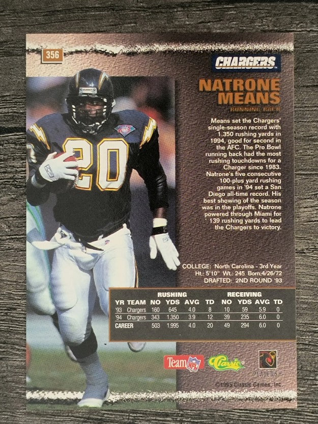 1995 Pro Line #356 Natrone Means