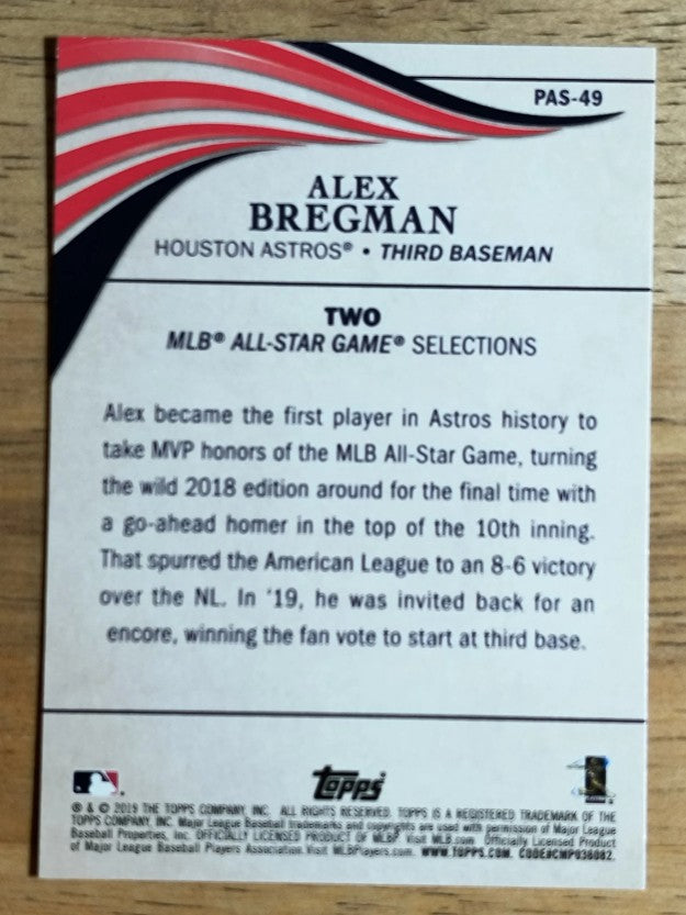 2019 Topps Update Perennial All Stars #PAS49 Alex Bregman