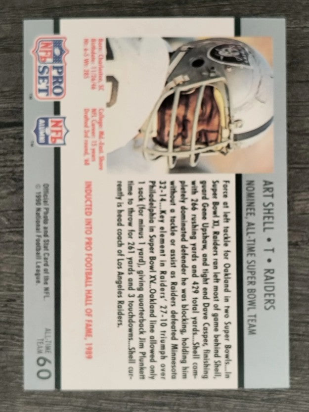 1990-91 Pro Set Super Bowl 160 #60 Art Shell