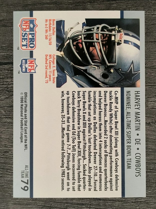 1990-91 Pro Set Super Bowl 160 #79 Harvey Martin