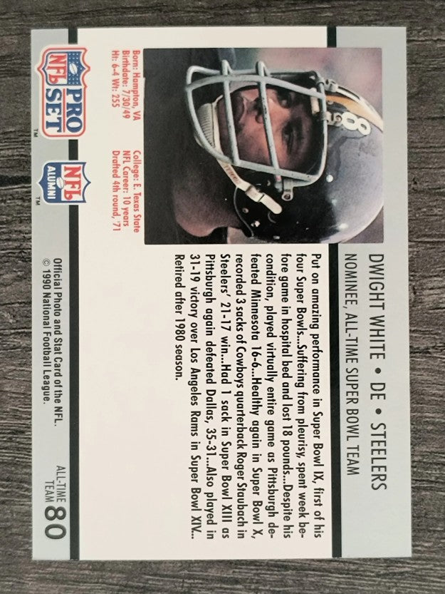1990-91 Pro Set Super Bowl 160 #80 Dwight White