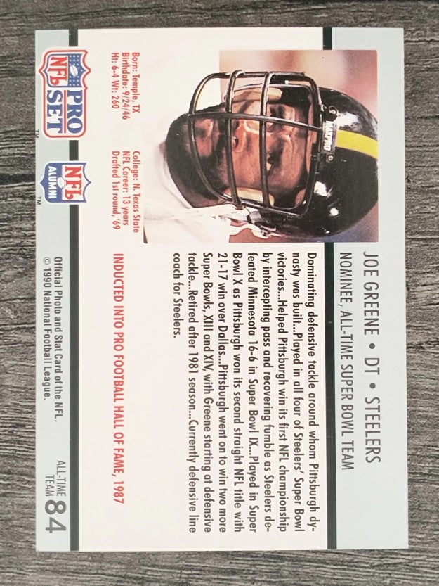1990-91 Pro Set Super Bowl 160 #84 Joe Greene