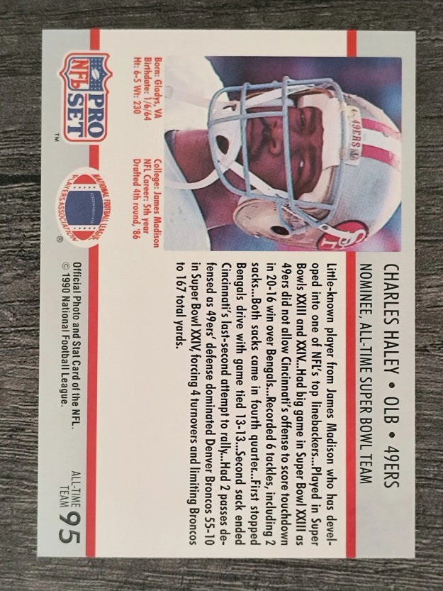 1990-91 Pro Set Super Bowl 160 #95 Charles Haley
