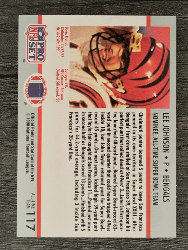 1990-91 Pro Set Super Bowl 160 #117 Lee Johnson