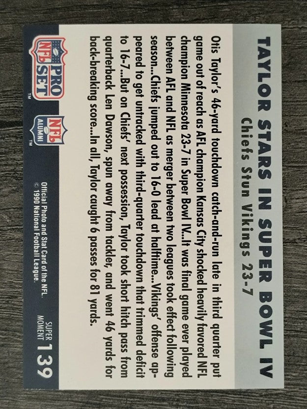 1990-91 Pro Set Super Bowl 160 #139 Otis Taylor