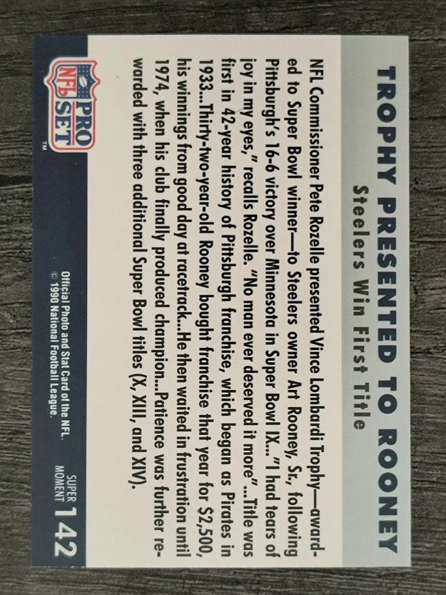 1990-91 Pro Set Super Bowl 160 #142 Pete Rozelle
