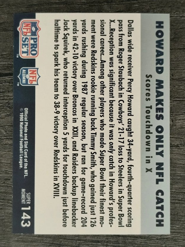1990-91 Pro Set Super Bowl 160 #143 Percy Howard