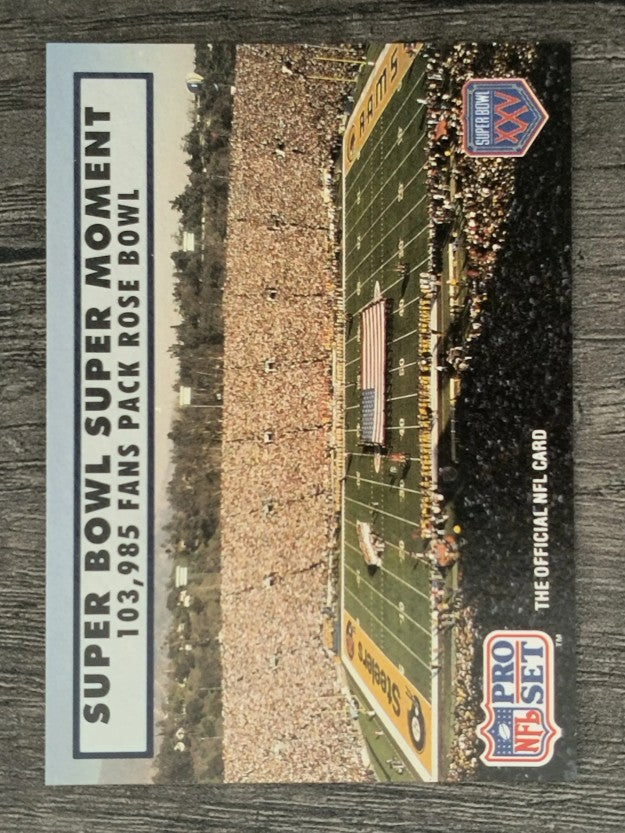 1990-91 Pro Set Super Bowl 160 #145 Record Crowd