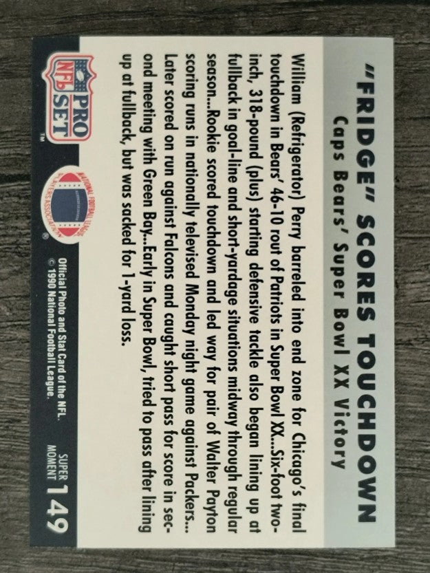 1990-91 Pro Set Super Bowl 160 #149 The Fridge