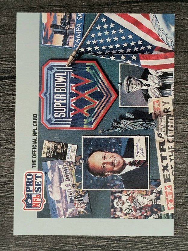 1990-91 Pro Set Super Bowl 160 #P1 Top row left